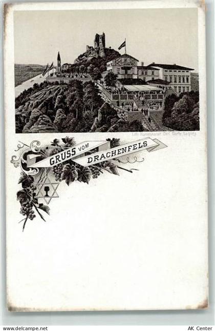 53639 W5330 Drachenfels Lithographie Burg Drachenfels Gasthaus Drachenfe... - 13923153