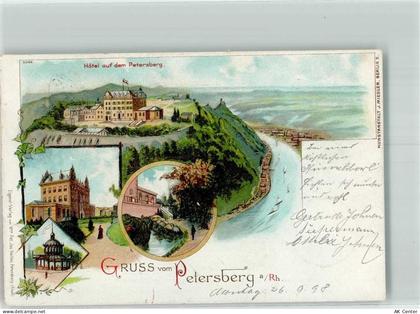 53639 W5330 Petersberg 1898 Lithographie Hotel Petersberg Pavullon Rhein... - 13289979