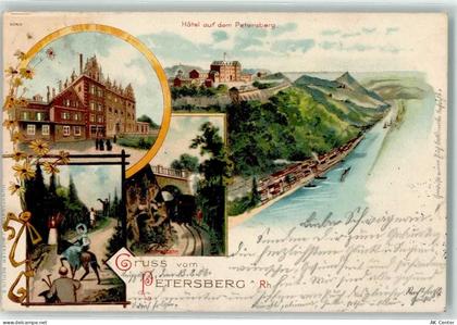 53639 W5330 Petersberg 1906 Lithographie Hotel auf dem Petersberg Zahnra... - 13248595