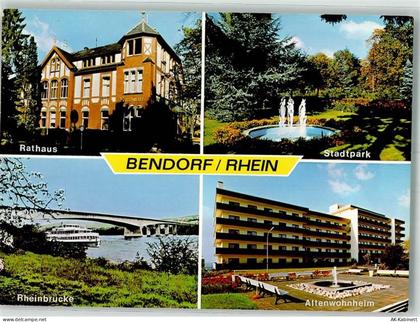 56170 W5413 Bendorf , Rhein - Rathaus Rheinbrücke Stadtpark Altenwohnhei... - 39934636