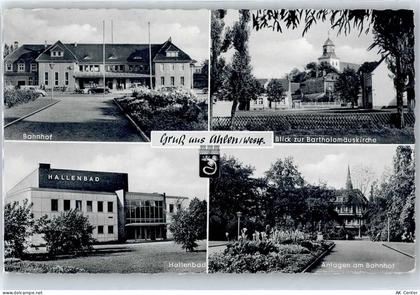 59227 W4730 Ahlen , Westf - Bahnhof, Kirche, Schwimmbad - 50885032