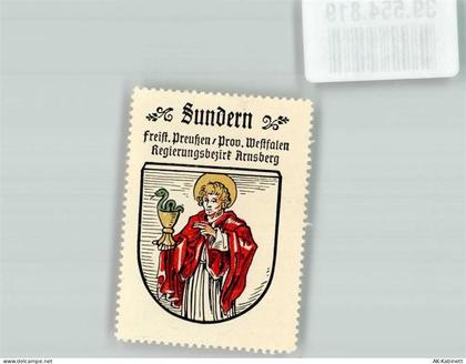 59846 W5768 Sundern Sauerland Vignette Wappen - 39554819