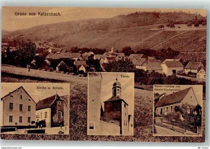 67806 W6760 Katzenbach b Rockenhausen - Kirche Schule Turm Warenhandlung... - 13619819