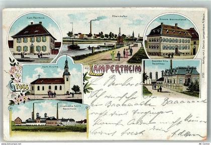68623 W6840 Lampertheim , Hess 1902 Lithographie Chemische Fabrik Kath. ... - 13669660