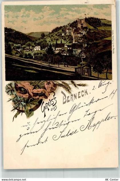 72213 W7272 Berneck , Württ 1896 Lithographie Burgruine Berneck Kapelle... - 13516426