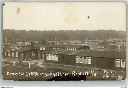 76437 W7550 Rastatt Foto AK Gefangenen Durchgangslager Rastatt Baracken... - 13669345