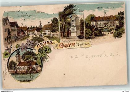 84307 W8330 Gern , Kr Eggenfelden 1901 Lithographie Hauptplatz Closenmon... - 13607735