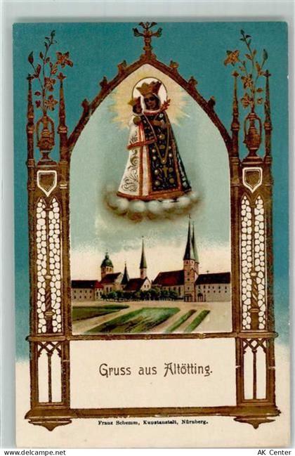 84503 W8262 Altötting Prägedruck Gnadenbild Kirche - 13179053