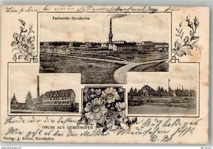 86368 W8906 Gersthofen 1907 - Farbwerke Gersthofen - 13662246