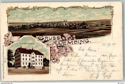 86650 W8853 Wemding 1900 Gebrauchsspuren Lithographie Wildbad Wemding - 13650538