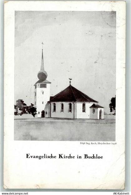 86807 W8938 Buchloe Foto AK Ev. Kirche - 39257423