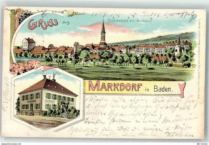 88677 W7778 Markdorf , Baden 1900 Lithographie Gasthaus Zum Adler - 13618739