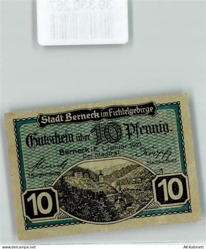 95460 W8582 Bad Berneck i. Fichtelgebirge 1921 - Notgeld Stadt Berneck i... - 39330267