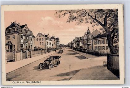 97447 W8723 Gerolzhofen Lithographie Straßenansicht, Autos - 51290301
