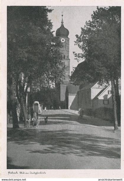 Aichach Blick zur Stadtpfarrkirche ngl #122.794