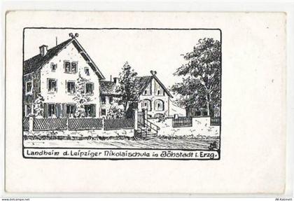 Jöhstadt mit Landheim d. Leipziger Nikolaischule ungelaufen Ecken mit Al... - 39036156