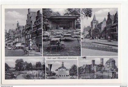Lüneburg, 6 Abbildungen mit Ratsmühle und Kurpark. ungelaufen Nachkriegs... - 39068373