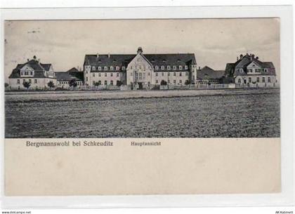Schkeuditz mit Hauptansicht von Bergmannswohl gelaufen von 1913 kleiner ... - 39019587