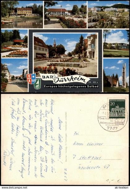 Ansichtskarte Bad Dürrheim MB: Straßen, Häuser, Plätze 1967