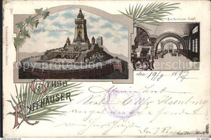42468732 Kyffhaeuser Kaiser Wilhelm Denkmal Barbarossa Saal  Kyffhaeuser
