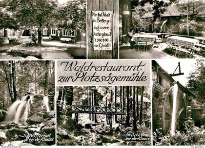 Loffenau Bad Herrenalb Waldrestaurant zur Plotzsaegemuehle Wasserfall Brueck