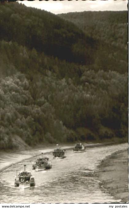 Bad Karlshafen Karlshafen Schiff ungelaufen ca. 1955