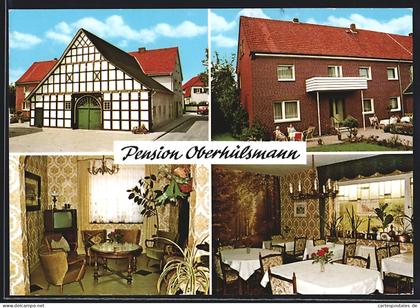 AK Bad Laer, Pension Oberhülsmann, Innen- und Aussenansichten, Kesselstrasse 3