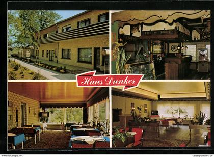 AK Bad Laer /Teutoburger Wald, Hotel Haus Dunker, Innenansichten