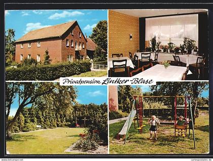 AK Bad Laer /Teutoburger Wald, Privatpension Lintker-Blase, Innen- und Aussenansichten mit Spielplatz