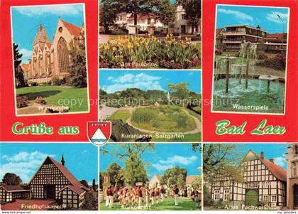 Bad Laer Pfarrkirche Friedhofskapelle Kuranlagen Salzgarten Kurkonzert Wasserspi