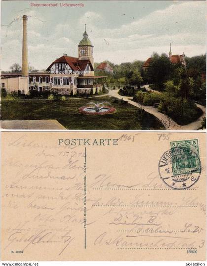 Ansichtskarte Bad Liebenwerda Partie am Moorbad 1912