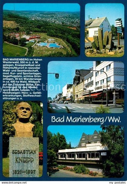 Bad Marienberg Fliegeraufnahme Sebastian Kneipp Denkmal Stadtansicht Chronik