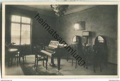 Bad Mergentheim - Sanatorium Taubertal - Musikzimmer - Foto-Ansichtskarte - Fotohaus Löhr Bad Mergentheim - gel. 1936