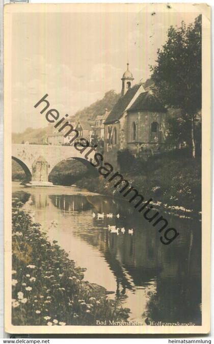Bad Mergentheim - Wolfgangskapelle - Foto-Ansichtskarte - Fotohaus Löhr Bad Mergentheim - gel. 1936