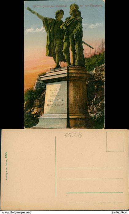Bad Münster am Stein-Ebernburg Hutten-Sichingen Denkmal a.d. Ebernburg 1910