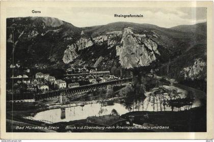 CPA BAD MUNSTER am STEIN Blick v. d. Ebernburg GERMANY (1162195)