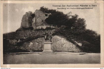 CPA BAD MUNSTER am STEIN EBERNBURG mit Denkmal GERMANY (1162141)