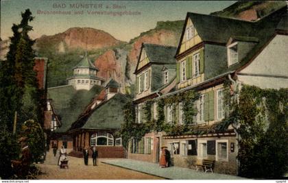CPA Bad Munster Stein Brunnenhaus und Verwaltungsgebaude