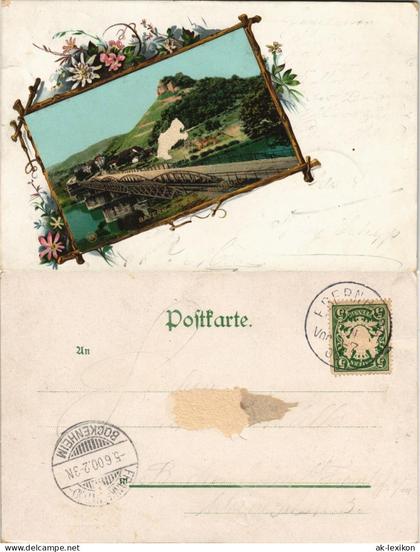 Ebernburg-Bad Münster am Stein-Ebernburg Burg Ebernburg 1900 Passepartout