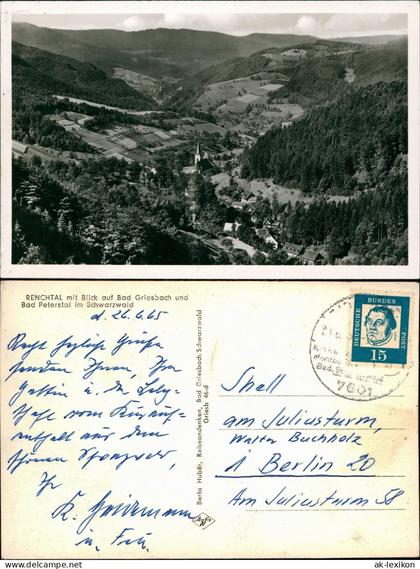Bad Peterstal-Griesbach RENCHTAL mit Blick auf Bad Griesbach 1965