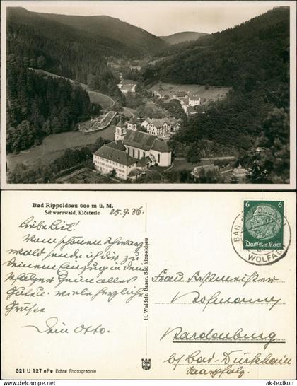Bad Rippoldsau-Bad Rippoldsau-Schapbach Blick über die Stadt 1936