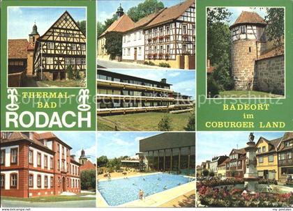 72007541 Rodach Bad Thermalbad Fachwerkhaus Schwimmbad Marktbrunnen Turm Bad Rod