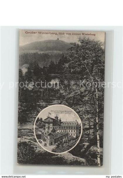 Bad Schandau Grosser Winterberg Blick vom kleinen Winterberg