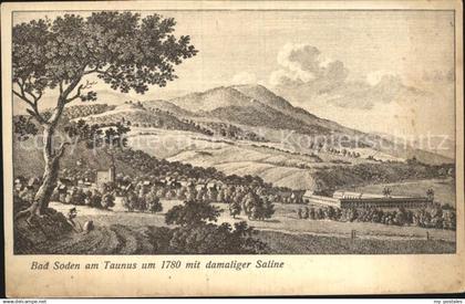 42584387 Bad Soden Taunus Panorama mit damaliger Saline Bad Soden Taunus