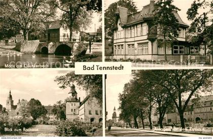 Bad Tennstedt Motiv am Glunkerbach Kurhaus Rathaus Anlagen