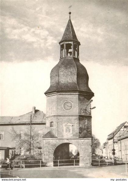 Bad Tennstedt Thueringen Osthoefer-Tor Stadttor Uhrenturm Torturm Barockturm