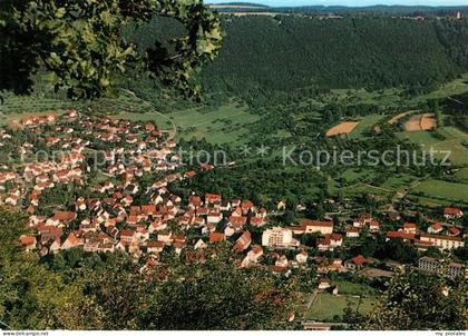 Bad ueberkingen Panorama Blick von den Hausener Felsen ins Tal