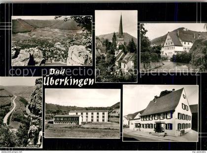 Bad ueberkingen Panorama Kirche Partie am Fluss Hotelfachschule Autobahn Felsen