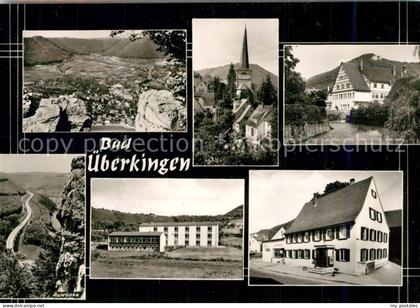 Bad ueberkingen Panorama Kirche Partie am Fluss Hotelfachschule Autobahn Felsen