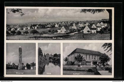 AK Bad Vilbel, Ehrenmal, Nidda, Kurhaus
